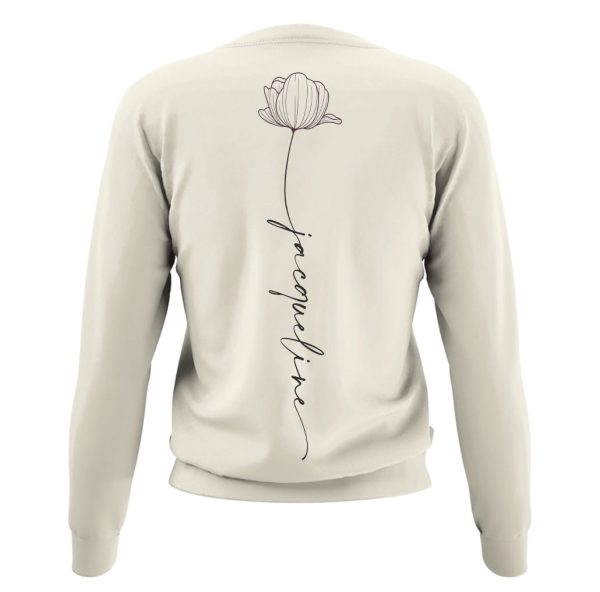 Personalisiertes Sweatshirt Shirt Pullover Pulli Unisex Sweater Fineline Tattoo Flower