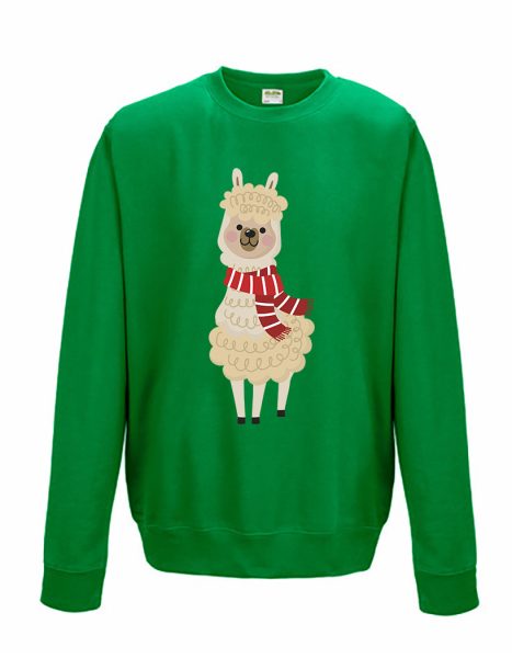 Sweatshirt Shirt Pullover Pulli Unisex Weihnachten Winter Lama