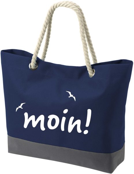 Shopper Bag Einkaufstasche Maritim Nautical Möwen Moin