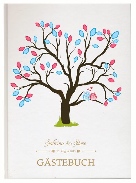 Personalisiertes Gästebuch für Ihre Hochzeit (Motiv 01)