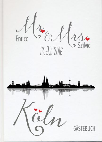 Personalisiertes Gästebuch für Ihre Hochzeit Stadt Köln