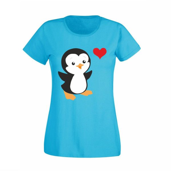 Damen T-Shirt Pinguin
