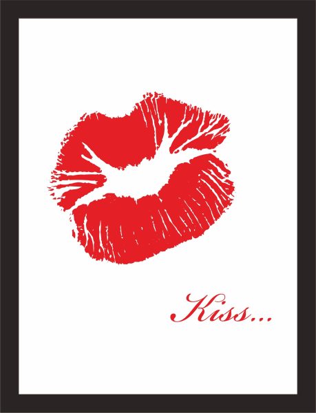 Kunstdruck Kiss Kuss Mund Lippen