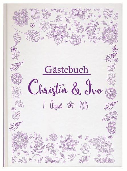Personalisiertes Gästebuch für Ihre Hochzeit (Motiv 12)